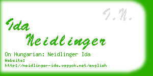 ida neidlinger business card